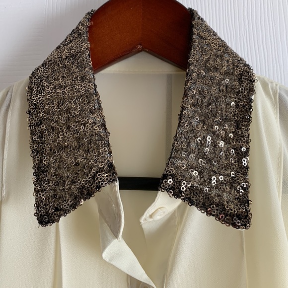 Sequin Collar Blouse - Picture 2 of 5